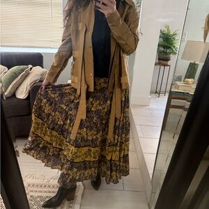 Silk Samuel Dong Gold Jacket with Ties NWT